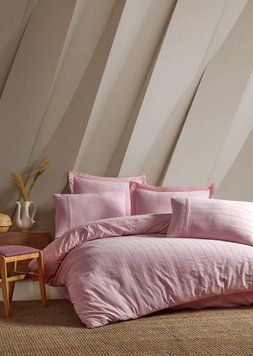 Постельное белье Saheser Jasmin pudra евро 200х220 jacquard 30151 фото