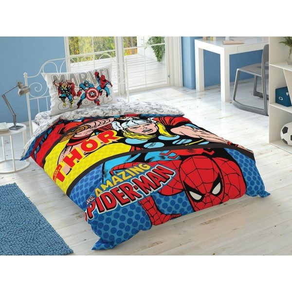 Подростковое постельное белье TAC Disney Marvel Comics Ранфорс p-339151 фото
