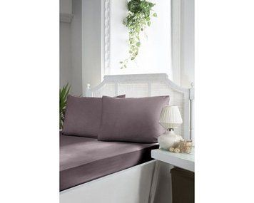 Набор простынь на резинке и наволочки First Choice lilac Saten 180х200+50x70 (2шт) p-60223385 фото