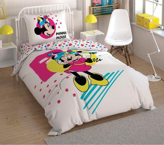 Подростковое постельное белье TAC Disney Minnie Colour Mayhem Ранфорс p-60259495 фото