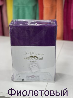 Набор простынь на резинке и наволочки Massimo Monelli Saten Stripe Фиолетовый 160х200+50x70 (2шт) p-1610012 фото