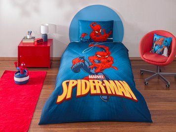 Подростковое постельное белье TAC Disney Spiderman Classical Ранфорс / простынь на резинке p-60317529 фото