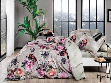 Постельное белье TAC DIGITAL Saten Selva Beige p-60262555 фото