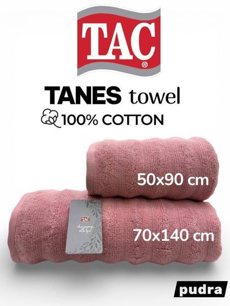 Рушник Tac Tanes micro cotton Pudra 50*90 p-18091568 фото