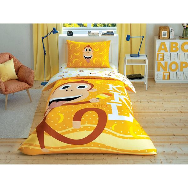 Подростковое постельное белье TAC Disney Kukuli Bananas Ранфорс / простынь на резинке p-60252801 фото