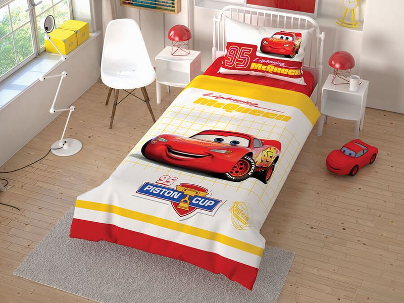 Подростковое постельное белье TAC Disney Cars Cek Ранфорс / простынь на резинке p-60212055 фото