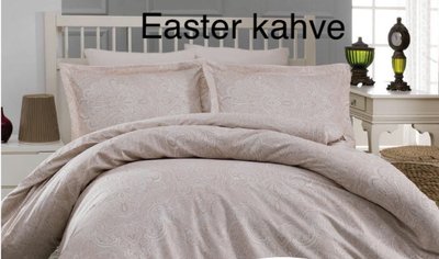 Постільна білизна сатин люкс Altinbasak Easter Kahve m013252 фото