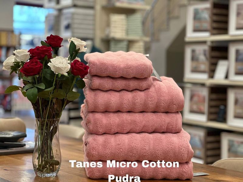 Рушник Tac Tanes micro cotton Pudra 70*140 p-18091569 фото
