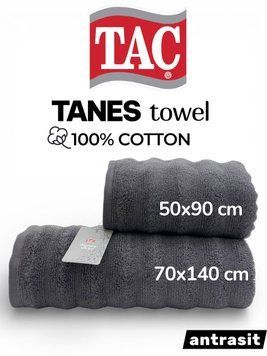 Рушник Tac Tanes micro cotton Antrasit 70*140 p-18091578 фото