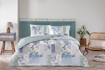 Постільна білизна TAC Ranforce Eloise mavi p-60306086 фото