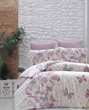 Постільна білизна ранфорс First Choice DeLuxe Kelebek Pudra (Powder) m016217 фото