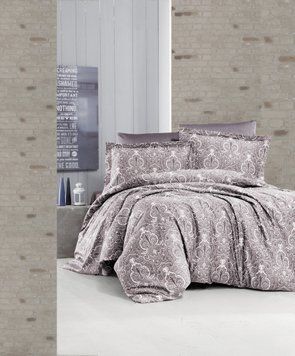 Постельное белье сатин люкс First Choice Delmor Leylak (Lilac) m016572 фото