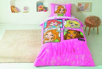Подростковое постельное булье TAC Disney Winx Girls club Ранфорс p-60297278 фото