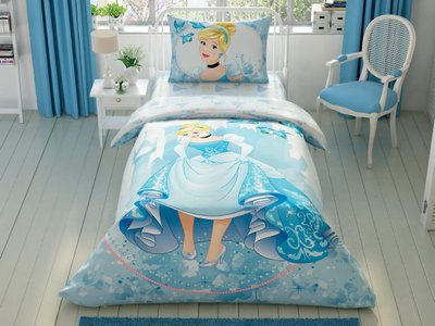 Подростковое постельное белье TAC Disney Cinderella Forever Ранфорс / простынь на резинке p-60260052 фото