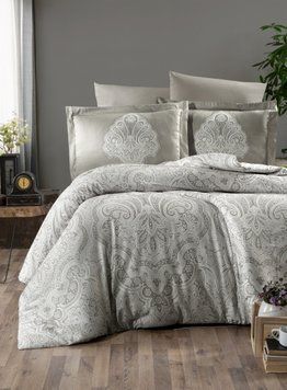 Постельное белье сатин люкс First Choice Melina Beige m018113 фото