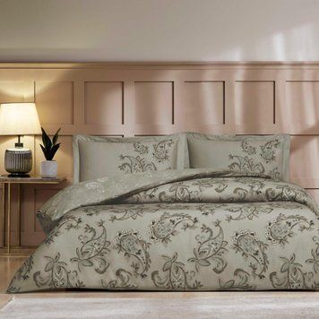Постільна білизна TAC Saten Sina vizon євро p-60330656 фото