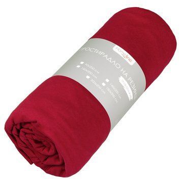 Простынь трикотажная на резинке Home Line (бордовый) 160х200см, 110 г/м&sup2; 159682 фото