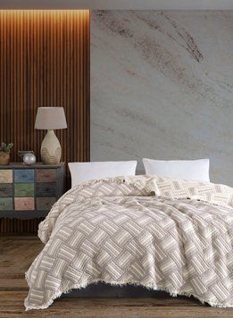 Покривало муслінове Saheser Terry beg  230х250 см p-3206 фото