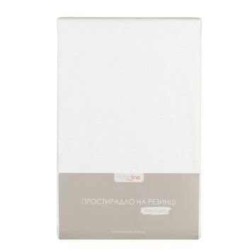 Простынь трикотажная на резинке Home Line (белый) 200х200см, 140 г/м&sup2; 162607 фото