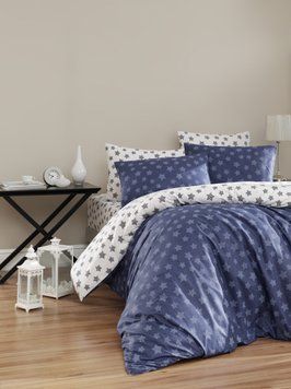 Постельное белье ранфорс First Choice DeLuxe Light Lacivert (Navy Blue) m016423 фото