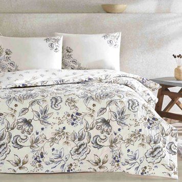 Постільна білизна з покривалом TAC Pansy kahve 220х230 см p-60306584 фото