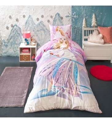Подростковое постельное белье TAC Disney Frozen Breezy Ранфорс / простынь на резинке p-60290558 фото
