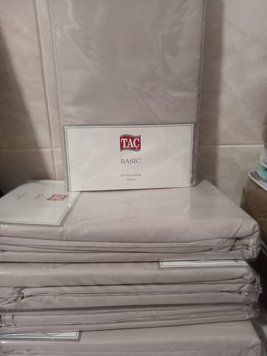 Простынь однотонная TAC Basic 240х260 tas ранфорс p-60232337 фото