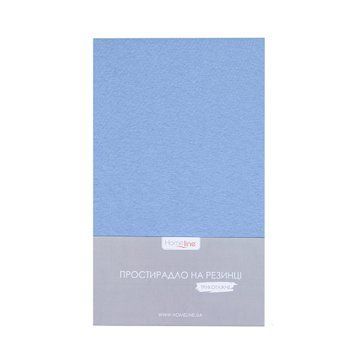 Простынь трикотажная на резинке Home Line (голубой) 90х200см, 140 г/м&sup2; 162613 фото