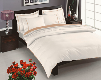 Постельное белье TAC DELUX Saten Prestige ekru р-60243872 фото