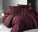 Постільна білизна сатин делюкс First Choice Stripe Style Bordo (Dark Red) m015742 фото