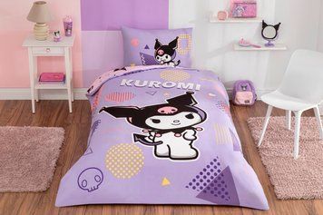 Подростковое постельное белье TAC Disney Kuromi  Pretty  / простынь на резинке p-60328979 фото