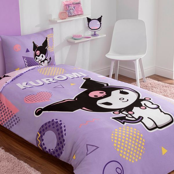 Подростковое постельное белье TAC Disney Kuromi  Pretty  / простынь на резинке p-60328979 фото