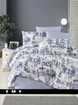 Постельное белье ранфорс First Choice DeLuxe Vintage Blue m018256 фото