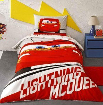 Подростковое постельное белье TAC Disney Cars Lightning Ранфорс p-60290557 фото