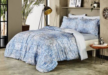 Постельное белье TAC DIGITAL Saten Monza Blue p-60247286 фото