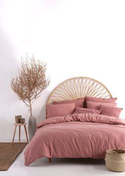 Постельное белье Limasso Stonewashed Ranforse 160 х 220 см семейный Old Rose 40420 фото