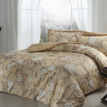 Постільна білизна TAC DELUX Saten Senja Beige р-60265188 фото