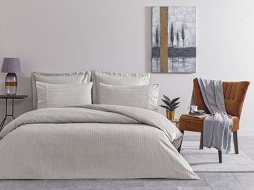 Постільна білизна TAC Premium Basic gri Сатин-Stripe p-60313650 фото