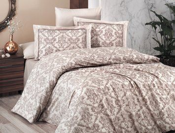 Постельное белье сатин делюкс First Choice Catra Ekru m015723 фото