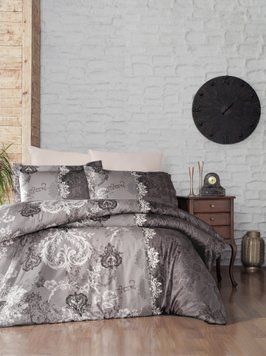 Постільна білизна сатин люкс First Choice Lona Brown m018335 фото