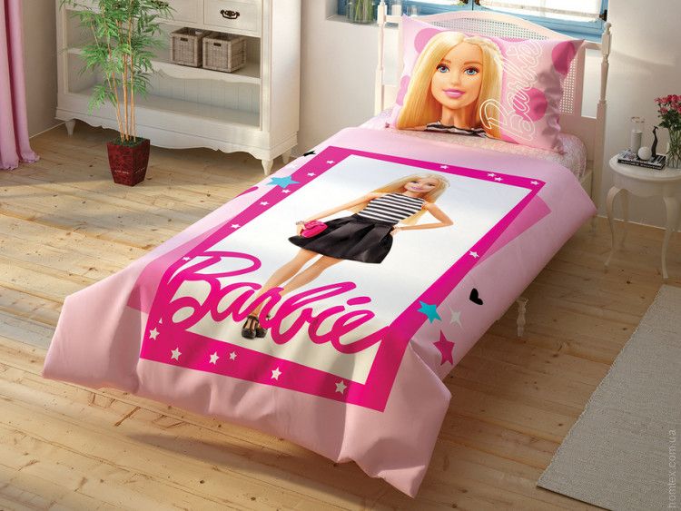 Підліткова постільна білизна TAC Disney Barbie Cek Ранфорс p-60215373 фото