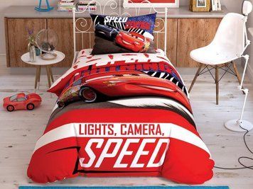 Підліткова постільна білизна TAC Disney Cars Spectator Ранфорс p-60240257 фото