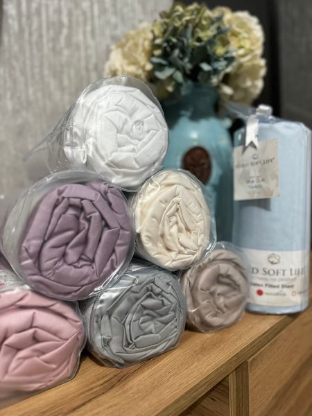 Простынь сатин на резинке Gold Soft Life vizon 160х200см +30 см 609176 фото