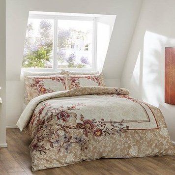 Постельное белье TAC DIGITAL Saten Mariela krem p-60208476 фото