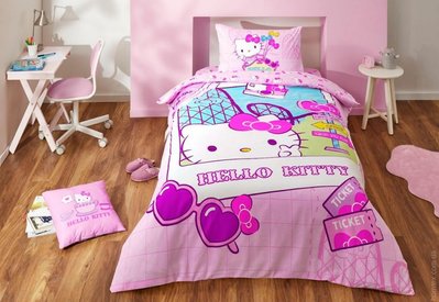 Підліткова постільна білизна TAC Disney Hello Kitty Travel Ранфорс p-60300496 фото