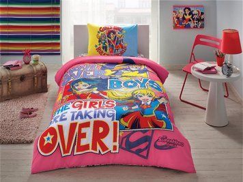 Подростковое постельное белье TAC Disney Super Hero Girls Ранфорс p-339993 фото
