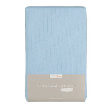 Простынь трикотажная на резинке Home Line (голубой) 200х200см, 190 г/м&sup2; 162651 фото
