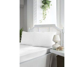 Набор простынь на резинке и наволочки First Choice White Saten 180х200+50x70 (2шт) p-60223381 фото