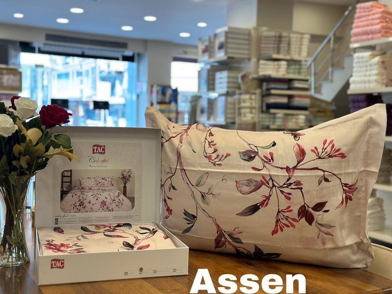 Постельное белье TAC DIGITAL Saten Assen kirmizi p-60307020 фото